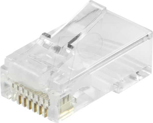 Модульний штекер RJ45, Cat.6, неекранований, наскрізний, 50 шт.
