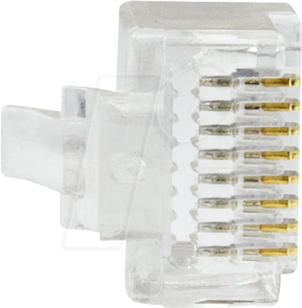 Модульний штекер RJ45, Cat.6, неекранований, наскрізний, 50 шт.