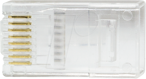 Модульний штекер RJ45, Cat.6, неекранований, наскрізний, 50 шт.