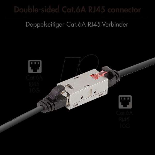 Роз'єм RJ45, екранований, Cat.6a, металевий корпус
