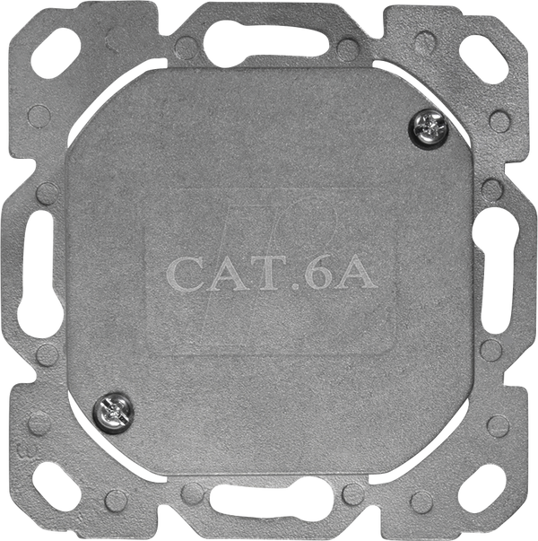 Розетка Cat.6A 2x RJ45, екранована, сигнально-білий колір