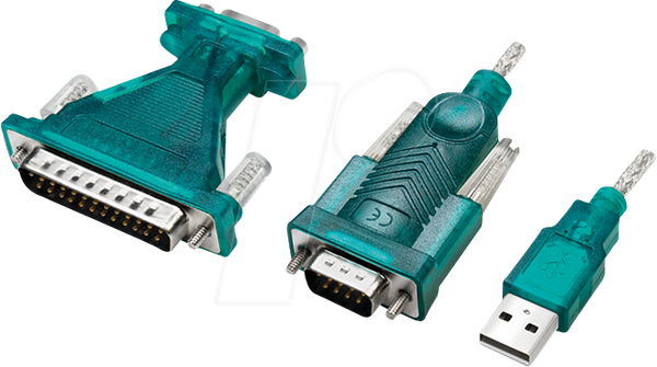 Перетворювач USB 2.0, роз'єм A на DB9/DB25, 1,3 м