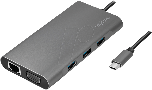Док-станція, USB 3.2 USB-C, HDMI, VGA, microSD/SD