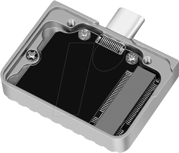 Зовнішній корпус для SSD-накопичувача M.2 2230 NVMe, USB 3.1, сріблястий