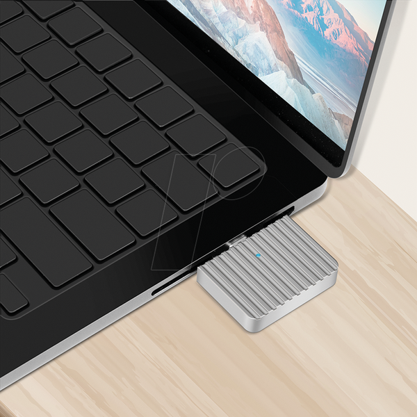 Зовнішній корпус для SSD-накопичувача M.2 2230 NVMe, USB 3.1, сріблястий