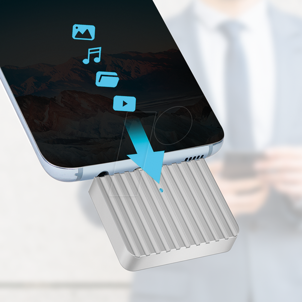 Зовнішній корпус для SSD-накопичувача M.2 2230 NVMe, USB 3.1, сріблястий