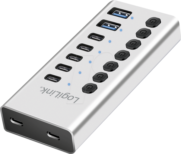 Концентратор USB 3.2 Gen 1, 7 портів, USB-A/C