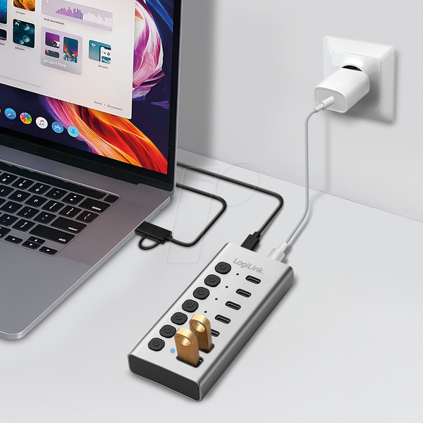 Концентратор USB 3.2 Gen 1, 7 портів, USB-A/C