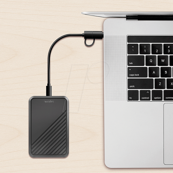 Зовнішній корпус для 2,5-дюймового SATA HDD/SSD, USB-C, чорний