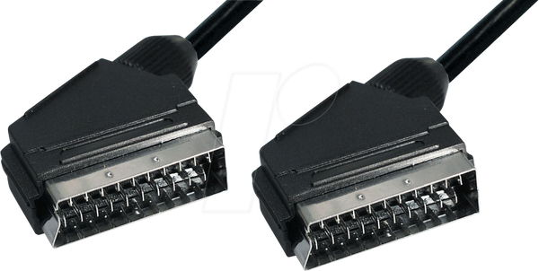 Câble Scart Péritel Mâle/Mâle 3m - Connexion TV Vidéo Audio Haute Qualité
