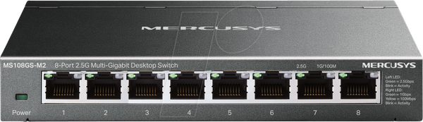 Комутатор, 8-портовий, 2,5 гігабітний Ethernet, настільний