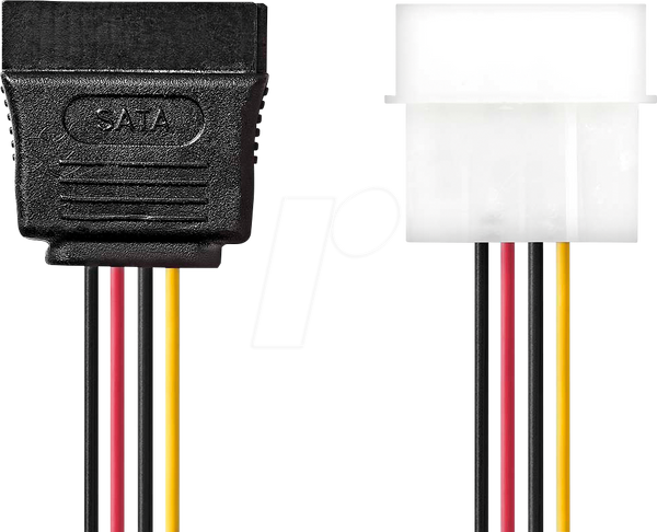 4-контактний роз'єм Molex > 15-контактний порт SATA, 15 см