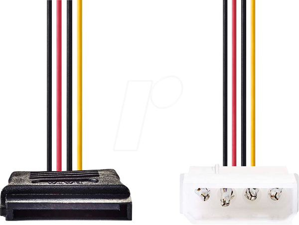4-контактний роз'єм Molex > 15-контактний порт SATA, 15 см