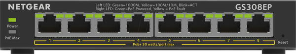 Комутатор, 5-портовий, гігабітний Ethernet, PoE+