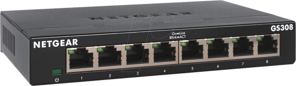 Комутатор Netgear 8x 10/100/1000 Мбіт/с