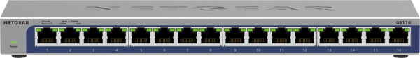 Комутатор, 16-портовий, гігабітний Ethernet