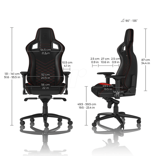 Ігрове крісло noblechairs EPIC, чорно-червоне