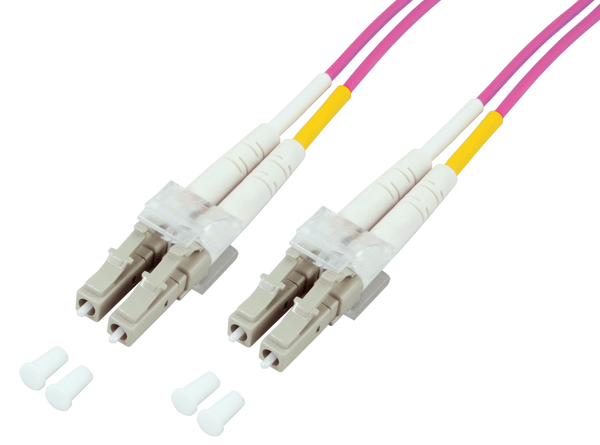 Дуплексна перемичка LC-LC 50/125µ, 15 м, OM4, фіолетовий