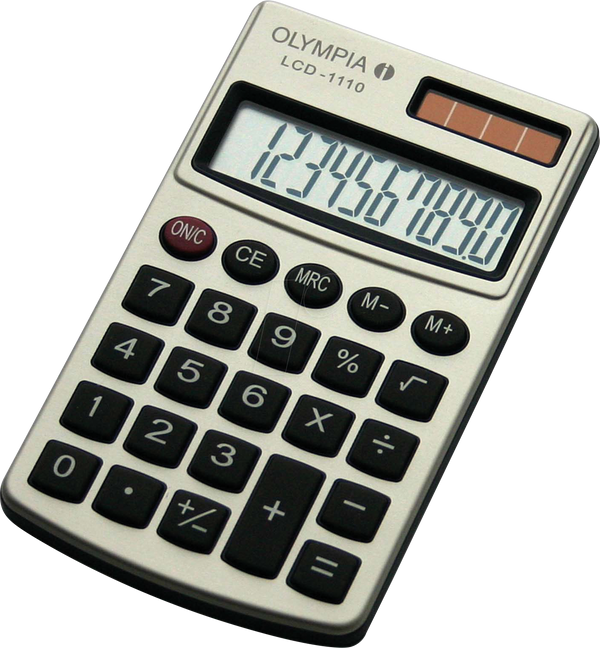 Кишеньковий калькулятор, LCD 1110, сріблястий