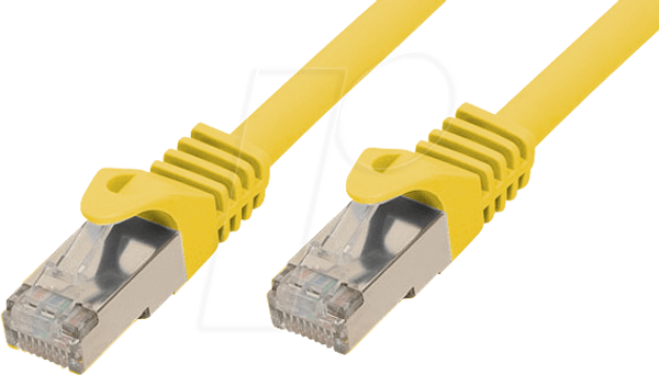 Патч-кабель 20,0 м, Cat.7, необроблений кабель, жовтий, RJ45