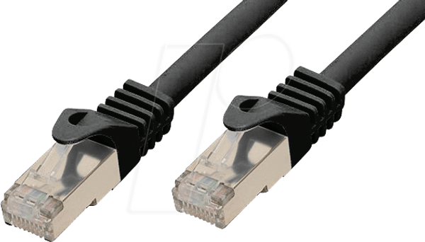 Патч-кабель 3,0 м, Cat.7, чорний, RJ45