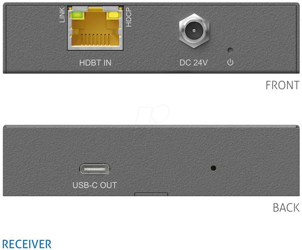 Приймач USB-C, 4K 60 Гц, 100 м