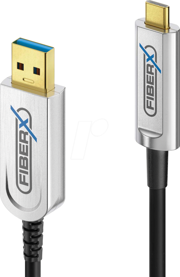 Оптоволоконний кабель USB 3.1, FiberX, роз'єм USB-A - USB-C, 3 м