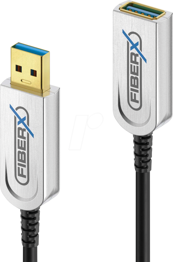 Оптоволоконний кабель USB 3.1, FiberX, роз'єм USB-A до гнізда, 7.