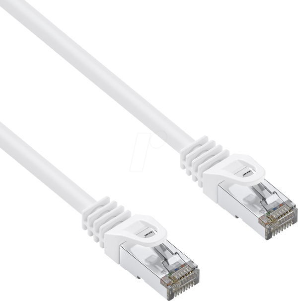 Патч-кабель Cat.6a S/FTP, білий, 50 м