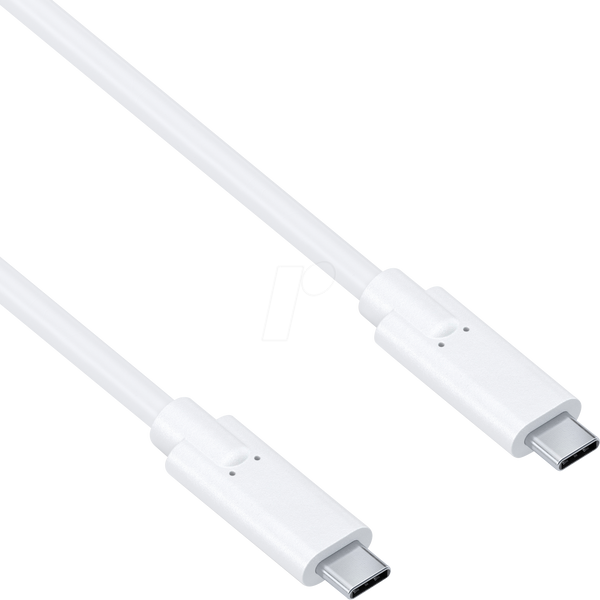 Кабель USB 3.1, iSeries, C чоловічий-C чоловічий, білий, 0,5 м