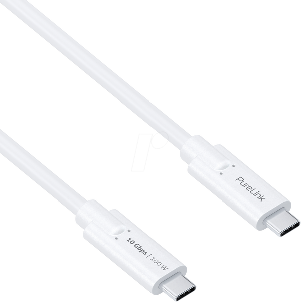 Кабель USB 3.1, iSeries, C чоловічий-C чоловічий, білий, 0,5 м