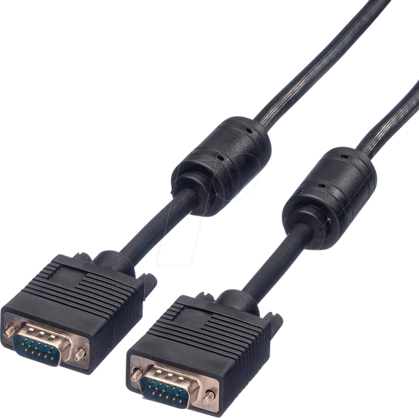 Кабель для монітора VGA, 15-контактний, роз'єм VGA, ферит, 720p, 6 м