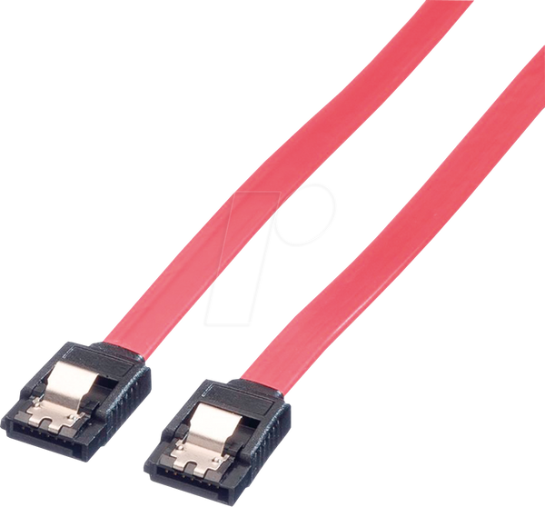 Кабель SATA 6 Gbps port > SATA port, 1 м, червоний, металевий