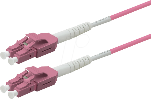 Оптоволоконний патч, LC-Duplex, OM4, 50/125 мкм, фіолетовий, 3 м