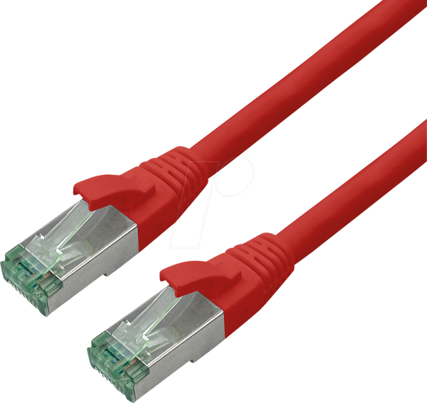 Патч-кабель Cat.6a S/FTP (PiMF), червоний, 1 м