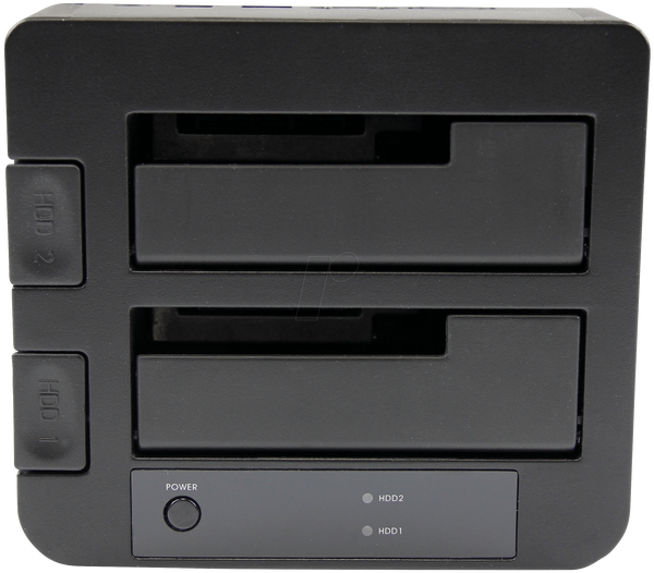 Подвійна док-станція з жорстким диском SATA 2,5 дюйма/3,5 дюйма, USB 3.0/eSATA