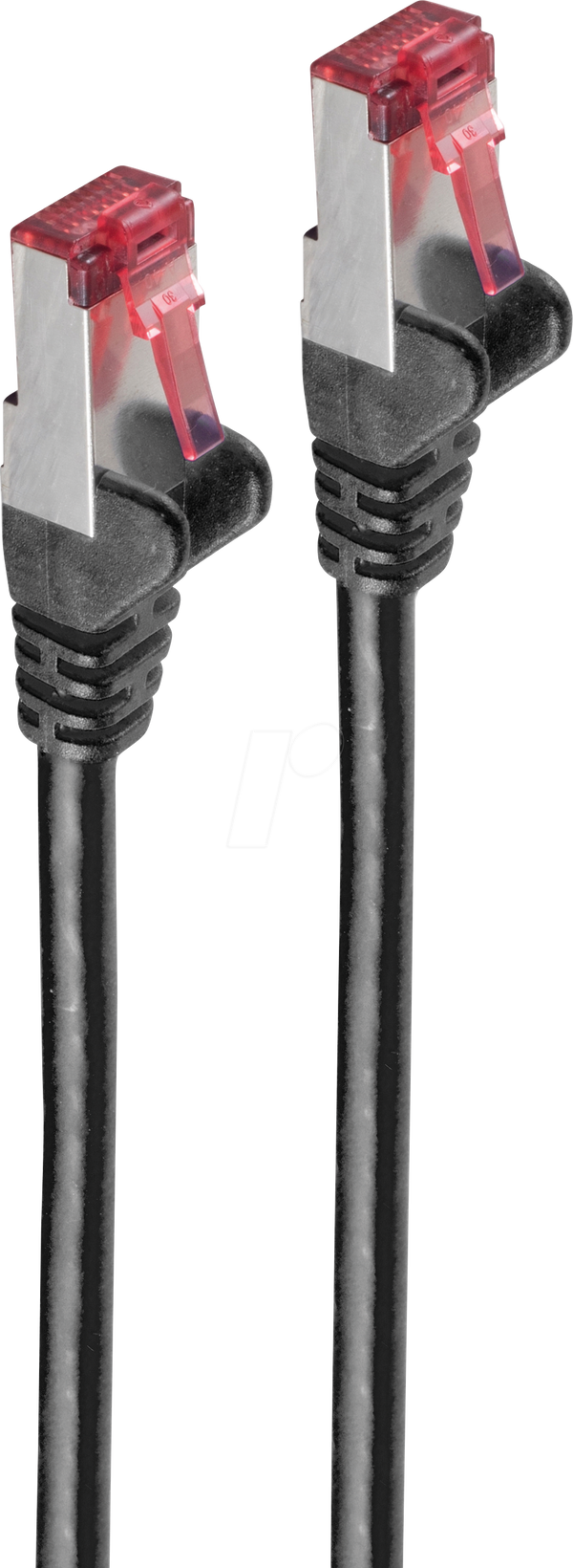Патч-кабель, Cat.6A, S/FTP, чорний, 30 м