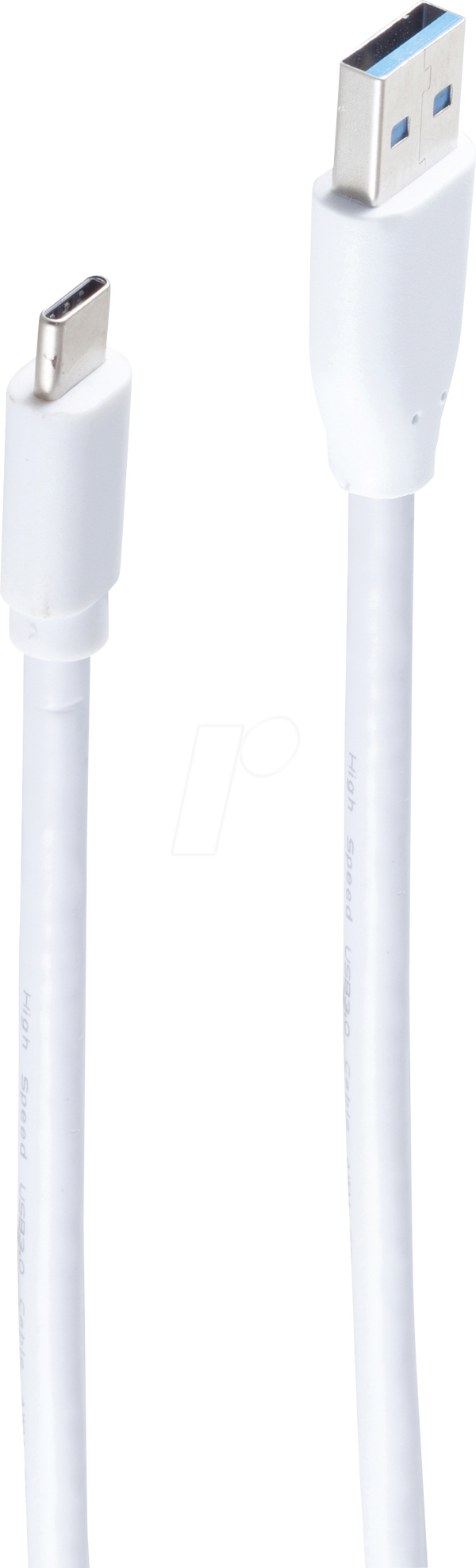 USB-кабель 3.0, роз'єм A > роз'єм C, білий, 3 м