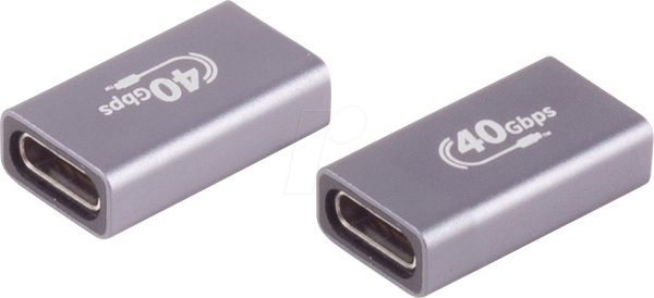 Адаптер USB 4.0, роз'єм C > гніздо, металевий