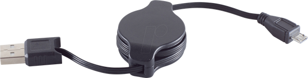 Роз'єм USB A до роз'єму USB Micro-B, розширюваний, 1 м
