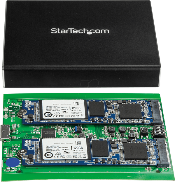 Зовнішній корпус 2x M.2 SATA SSD, USB 3.1 / SATA-Raid