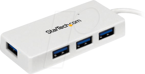 Міні-хаб USB 3.0 4 порти, USB-a, білий