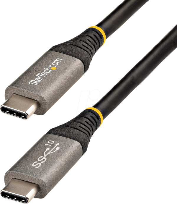 Кабель USB 3.1, роз'єм C до роз'єму C, сертифікований, 1 м