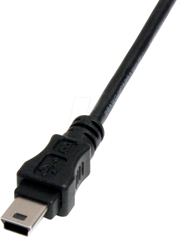 Кабель USB 2.0, міні-B чоловічий - A жіночий, 30 см