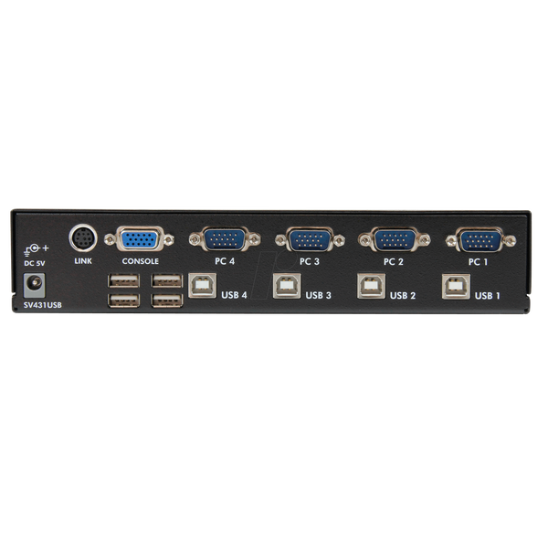 4-портовий VGA USB KVM-перемикач з USB-концентратором