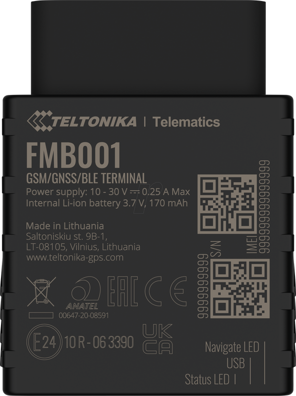 OBD-трекер, Plug-and-Play, GNSS, GSM, Bluetooth