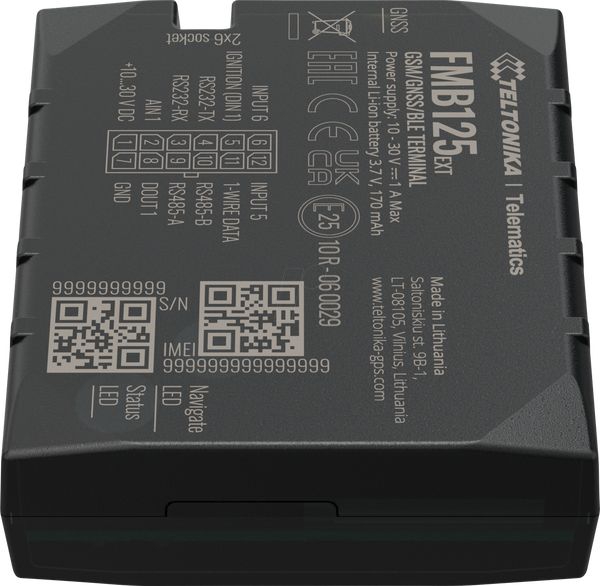 Терминальный трекер, GNSS, GSM, Bluetooth, RS232 , RS485, аккумулятор