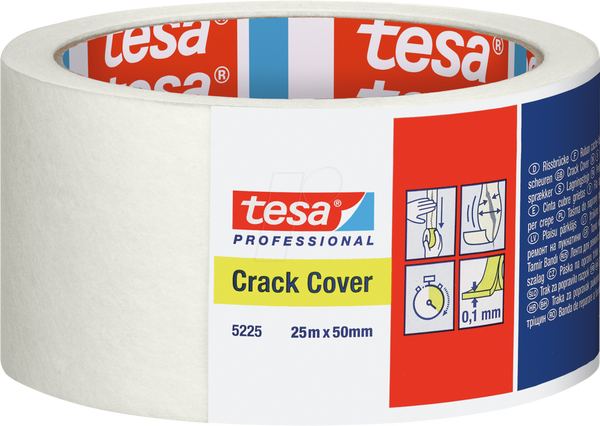 Маска для тріщин Tesa®, 25 м x 50 мм, біла