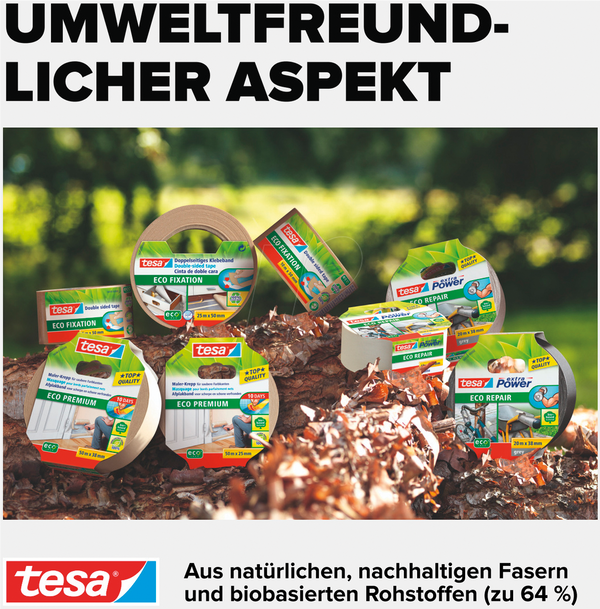 Ремонтна тканинна стрічка tesa extra Power®, 20 м x 38 мм, чорна