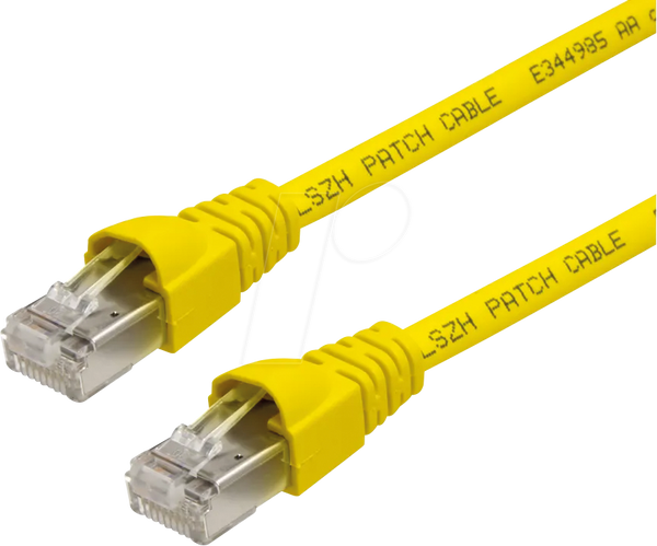Патч-корд RJ45 Cat.6A S/FTP 3 м жовтий